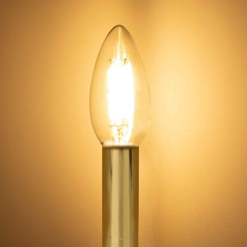 RDEXP 10cm/3.94inch Long 2.5cm/0.98inch Dia Double Line Chandelier Light Cover Sleeves Socket Candelabra Base Suitable for E14 Lamp Holder Set of 6 - Image 5